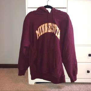Maroon University of Minnesota hoodie